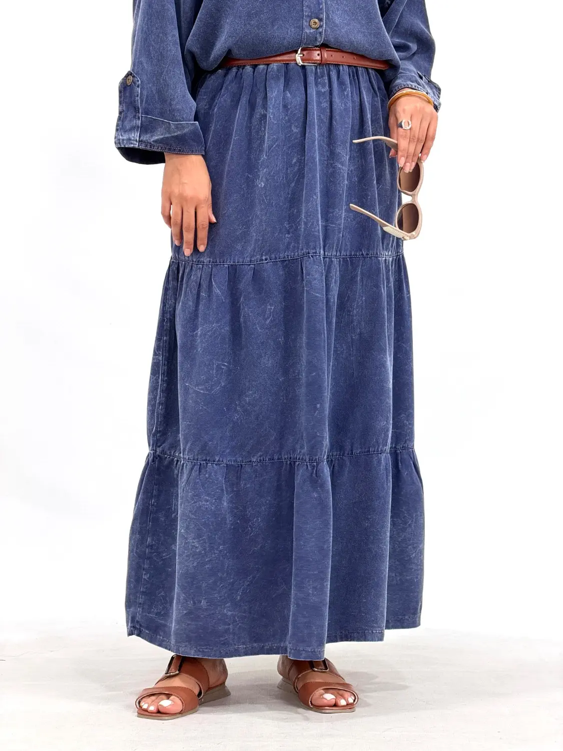 دامن سیلک ابریشم نغمه (طرح جین)
